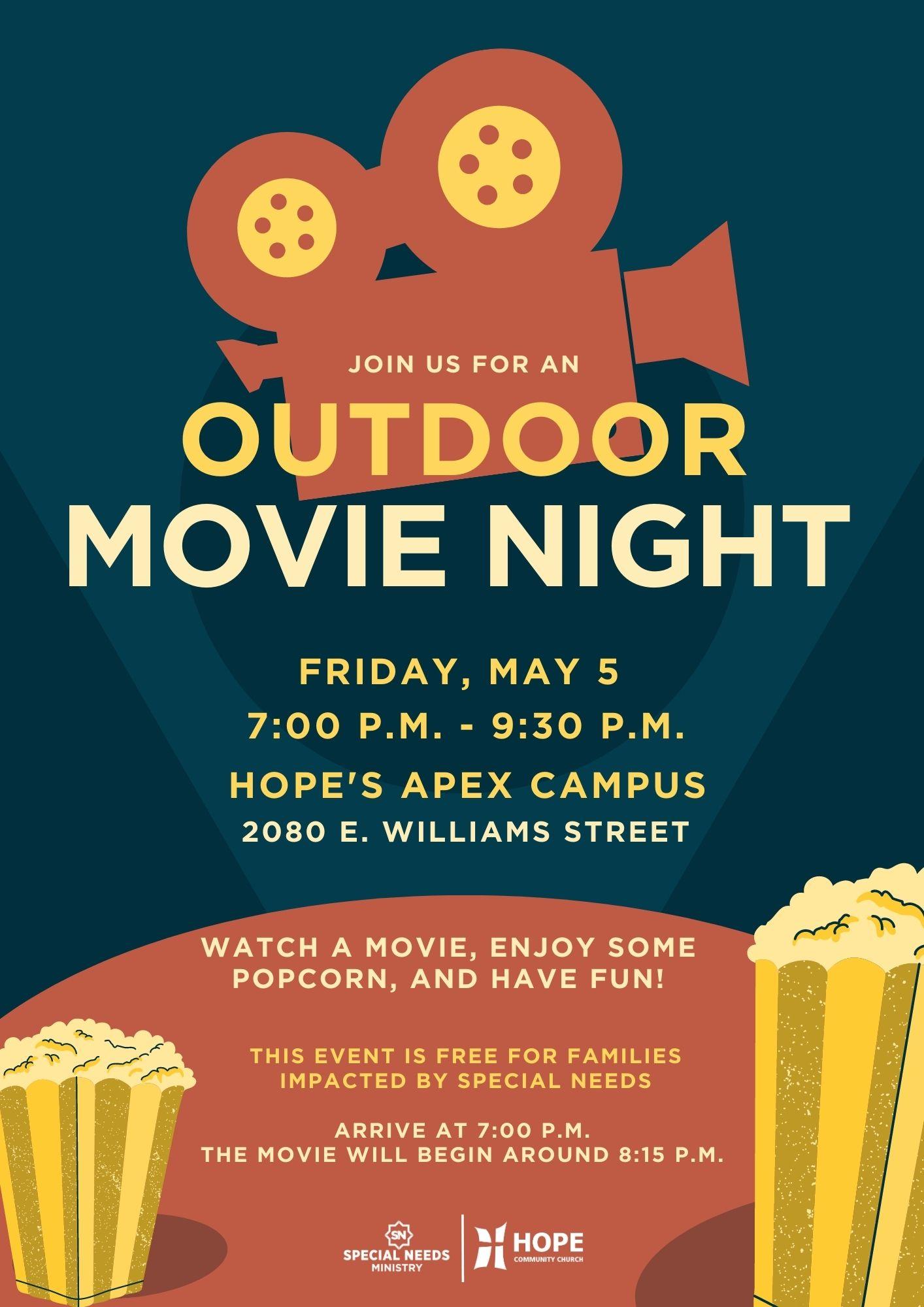 Special Needs Ministry: Outdoor Movie Night - Hope Community Church